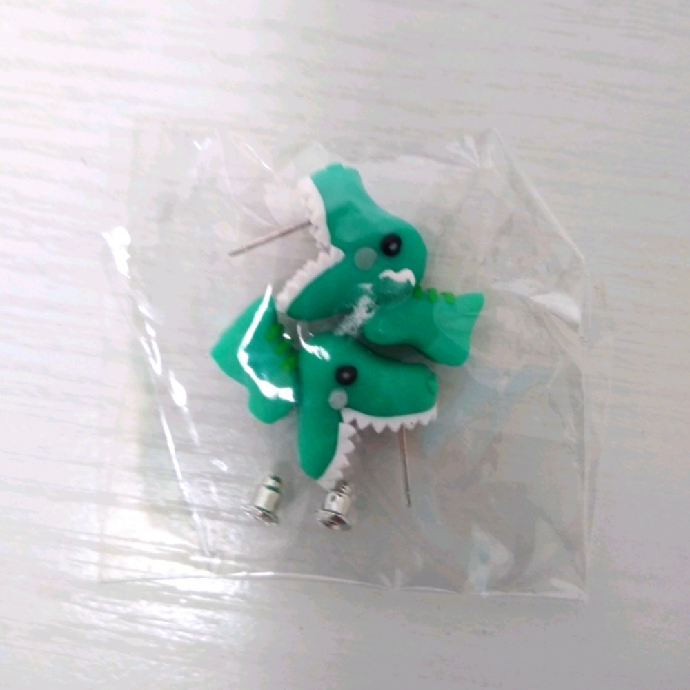 Cute Chompy Dinosaur Earrings 3 for $15